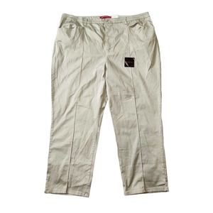 Gloria Vanderbilt Womens Pants Trousers Slacks Plus SZ 24W Tan Beige Career Wear